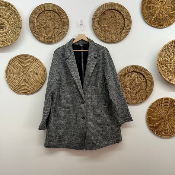 Torrid Gray Collared Blazer Jacket Plus Size 3X Professional Business Workwear - Picture 2 of 7